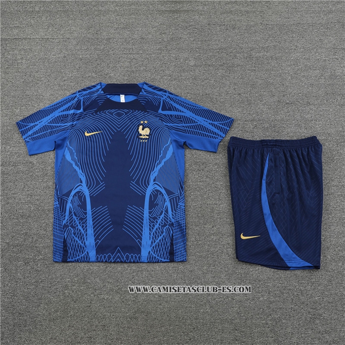 Chandal del Francia 22-23 Manga Corta Azul Oscuro - Pantalon Corto